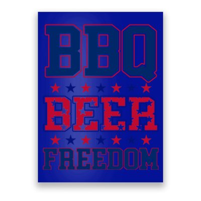 Bbq Beer Freedom Funny Republican Design Gift Poster