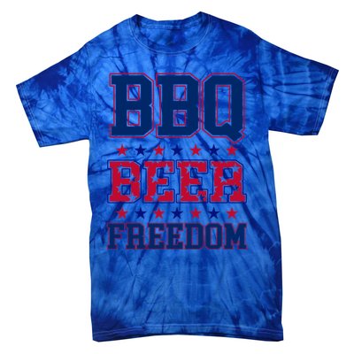 Bbq Beer Freedom Funny Republican Design Gift Tie-Dye T-Shirt