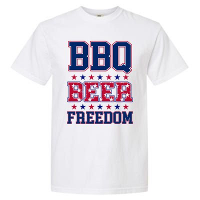 Bbq Beer Freedom Funny Republican Design Gift Garment-Dyed Heavyweight T-Shirt