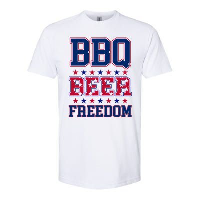 Bbq Beer Freedom Funny Republican Design Gift Softstyle CVC T-Shirt