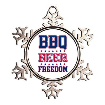 Bbq Beer Freedom Funny Republican Design Gift Metallic Star Ornament