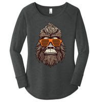 Bigfoot Birthday for Cool Striped Animal Theme Party Women's Perfect Tri Tunic Long Sleeve Shirt