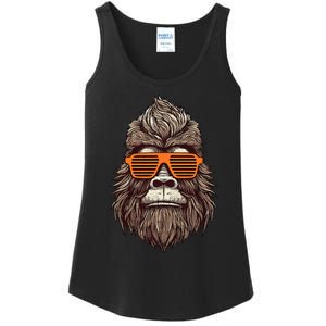 Bigfoot Birthday for Cool Striped Animal Theme Party Ladies Essential Tank