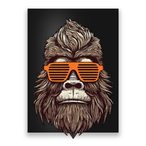 Bigfoot Birthday for Cool Striped Animal Theme Party Poster