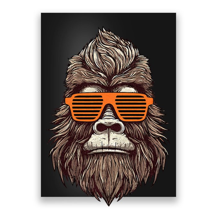 Bigfoot Birthday for Cool Striped Animal Theme Party Poster