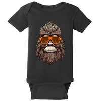 Bigfoot Birthday for Cool Striped Animal Theme Party Baby Bodysuit