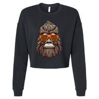 Bigfoot Birthday for Cool Striped Animal Theme Party Cropped Pullover Crew