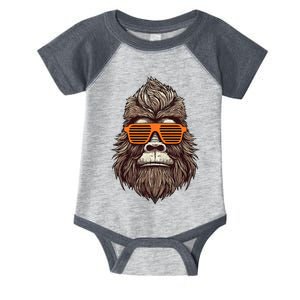 Bigfoot Birthday for Cool Striped Animal Theme Party Infant Baby Jersey Bodysuit