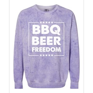 Bbq Beer Freedom Gift Colorblast Crewneck Sweatshirt