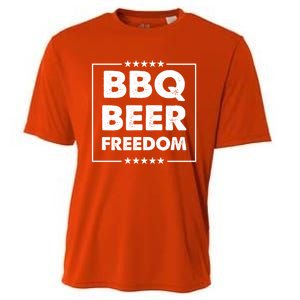 Bbq Beer Freedom Gift Cooling Performance Crew T-Shirt