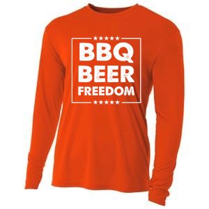 Bbq Beer Freedom Gift Cooling Performance Long Sleeve Crew