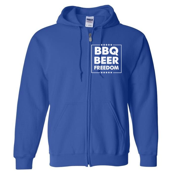 Bbq Beer Freedom Gift Full Zip Hoodie