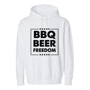 Bbq Beer Freedom Gift Garment-Dyed Fleece Hoodie