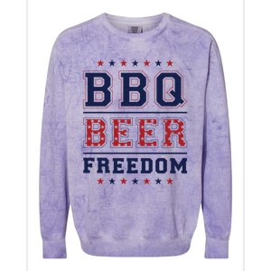 Bbq Beer Freedom Great Gift Colorblast Crewneck Sweatshirt