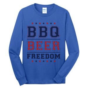 Bbq Beer Freedom Great Gift Tall Long Sleeve T-Shirt