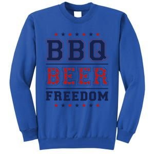 Bbq Beer Freedom Great Gift Tall Sweatshirt