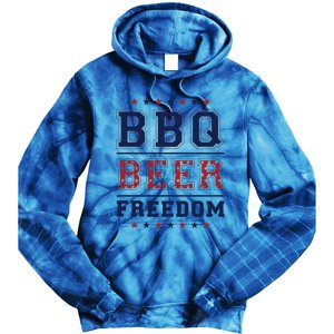 Bbq Beer Freedom Great Gift Tie Dye Hoodie