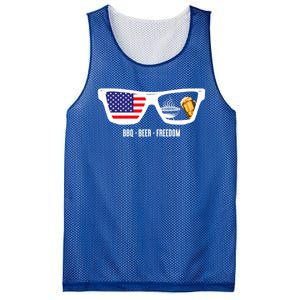 Bbq Beer Freedom Gift Mesh Reversible Basketball Jersey Tank