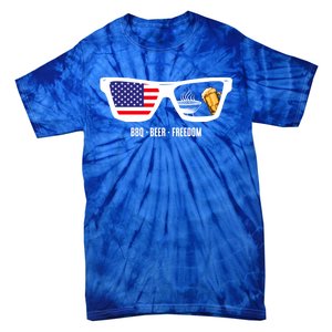 Bbq Beer Freedom Gift Tie-Dye T-Shirt