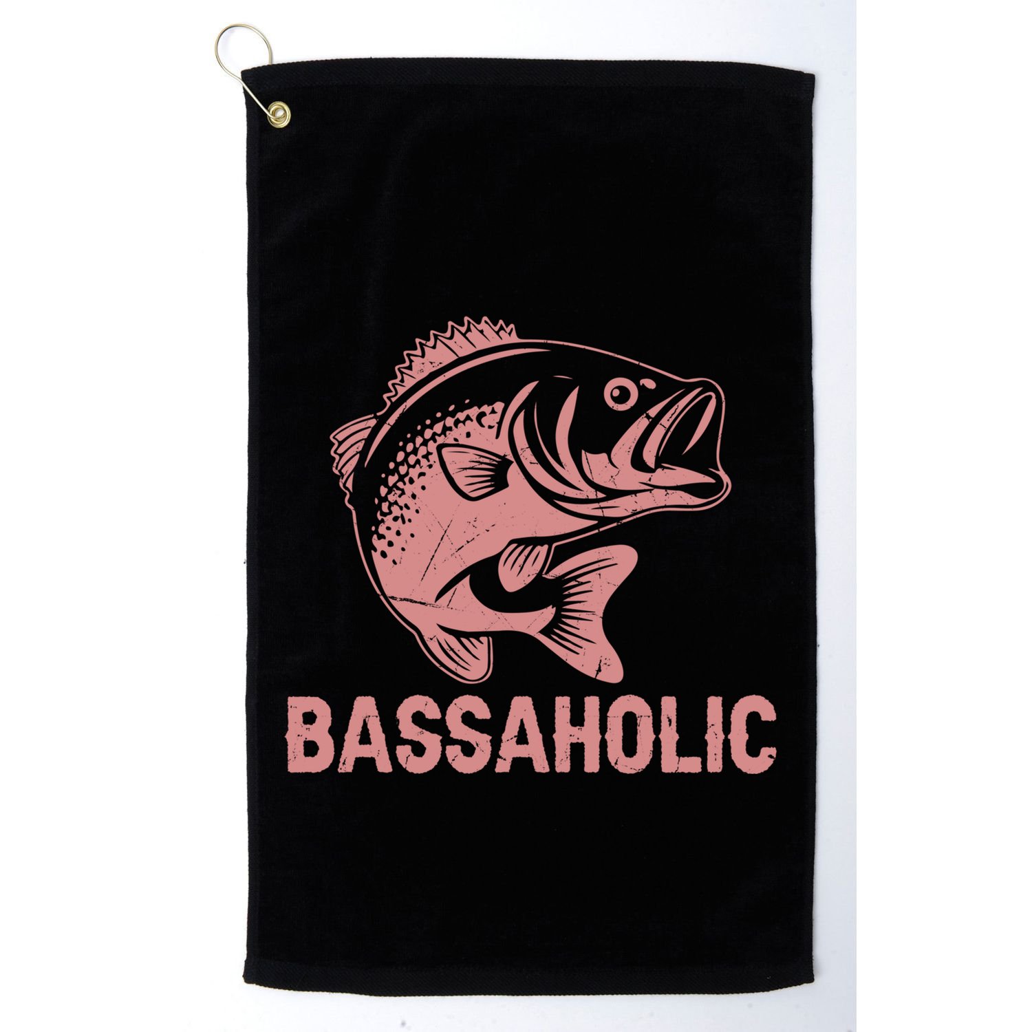 Bassaholic Bass Fishing Gift Golf Towel