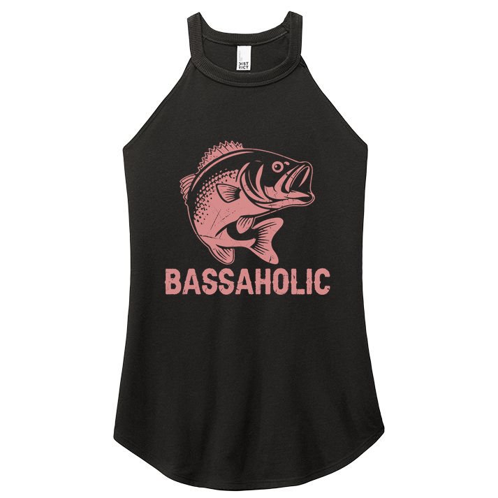 Bassaholic Bass Fishing Gift Women's Perfect Tri Rocker Tank