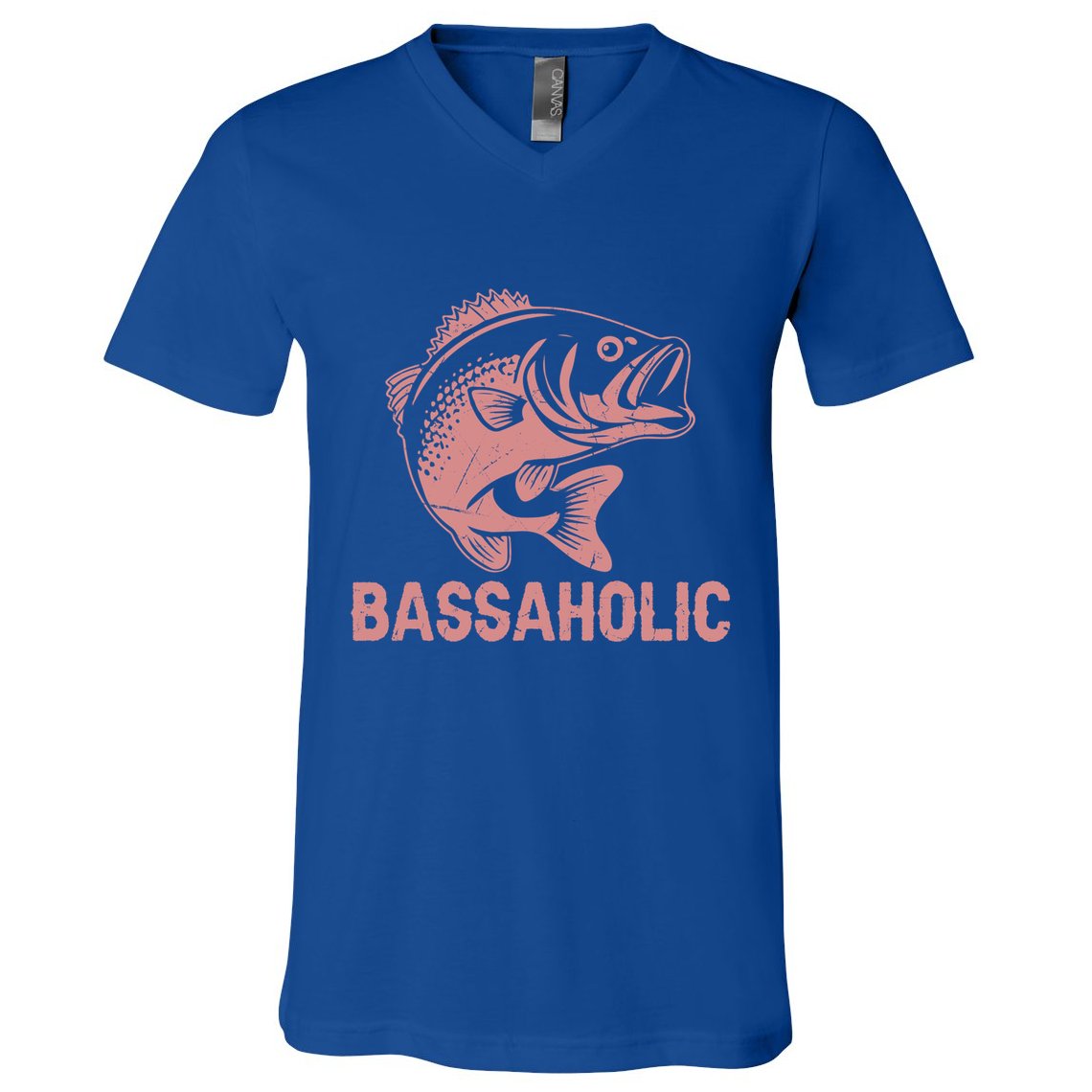 Bassaholic Bass Fishing Gift V-Neck T-Shirt