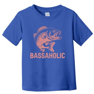 Bassaholic Bass Fishing Gift Toddler T-Shirt