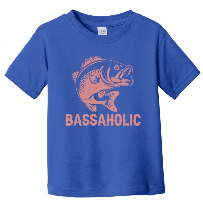 Bassaholic Bass Fishing Gift Toddler T-Shirt