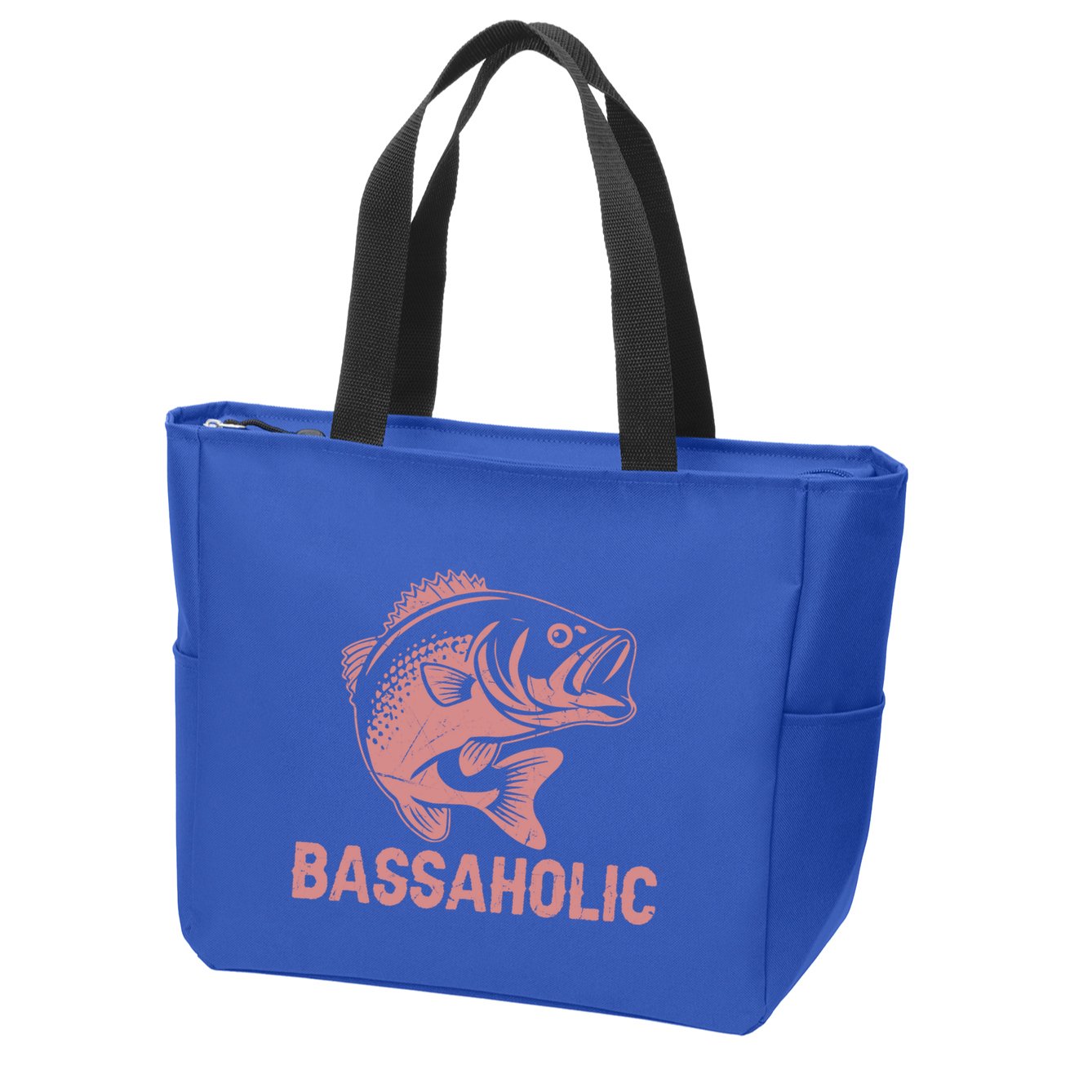 Bassaholic Bass Fishing Gift Zip Tote Bag