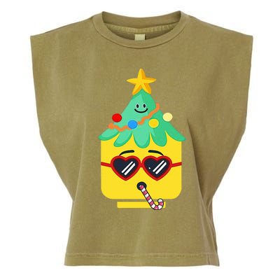 Block Building Figure Tree Christmas Master Builder  Garment-Dyed Women's Muscle Tee