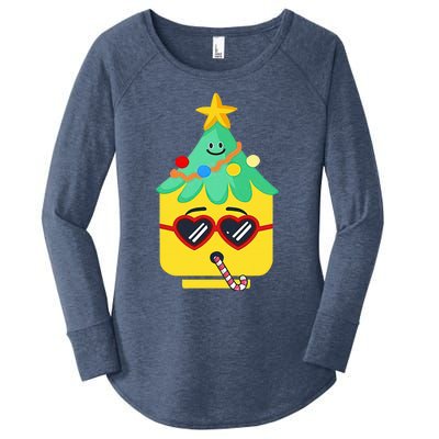 Block Building Figure Tree Christmas Master Builder  Women's Perfect Tri Tunic Long Sleeve Shirt