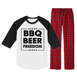 Bbq Beer Freedom Cute Gift Raglan Sleeve Pajama Set