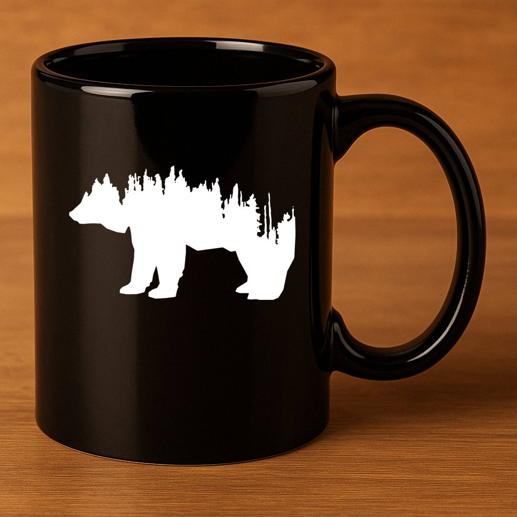 Brown Bear Forest Nature 11oz C Handle Ceramic Mug