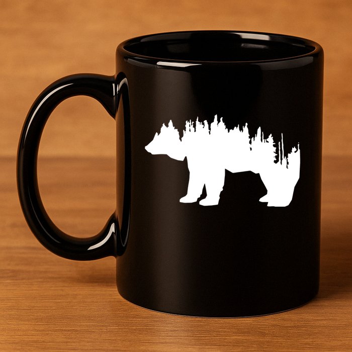 Brown Bear Forest Nature 11oz C Handle Ceramic Mug