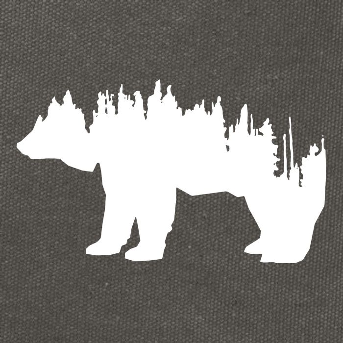 Brown Bear Forest Nature Cotton Canvas Backpack