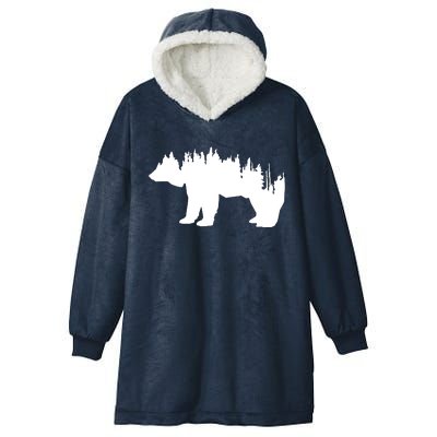 Brown Bear Forest Nature Hooded Wearable Blanket