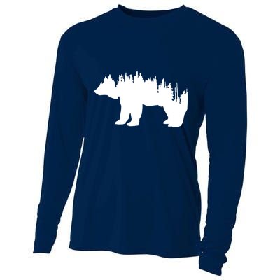 Brown Bear Forest Nature Cooling Performance Long Sleeve Crew