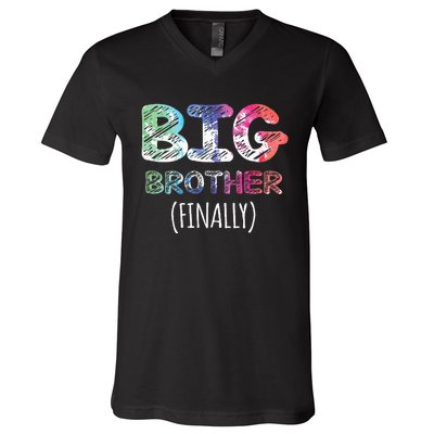 Big Brother Finally Toddlers Big Brother V-Neck T-Shirt