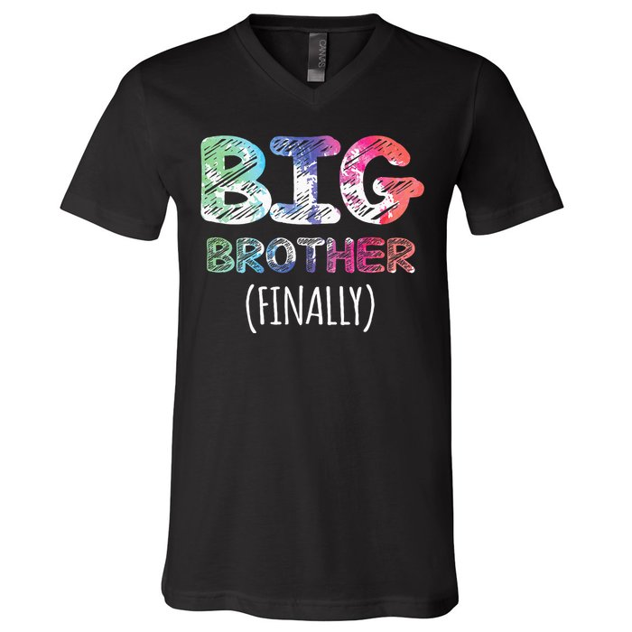 Big Brother Finally Toddlers Big Brother V-Neck T-Shirt