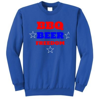 Bbq Beer Freedom Gift Tall Sweatshirt