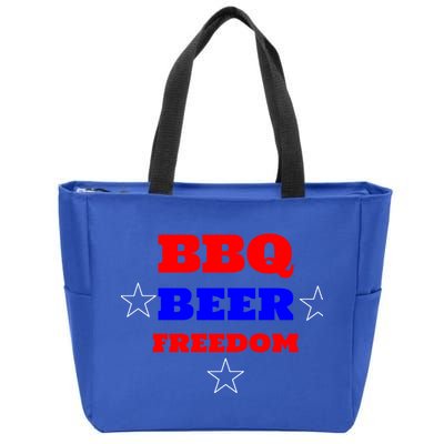 Bbq Beer Freedom Gift Zip Tote Bag