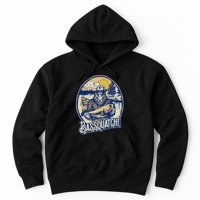 Bassquatch! Bass Fisherman Sasquatch Funny Bigfoot Fishing Hoodie