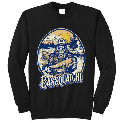 Bassquatch! Bass Fisherman Sasquatch Funny Bigfoot Fishing Sweatshirt