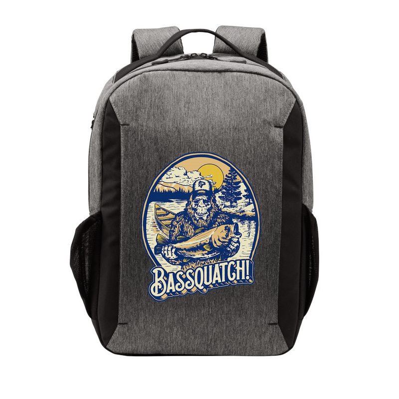 Bassquatch! Bass Fisherman Sasquatch Funny Bigfoot Fishing Vector Backpack