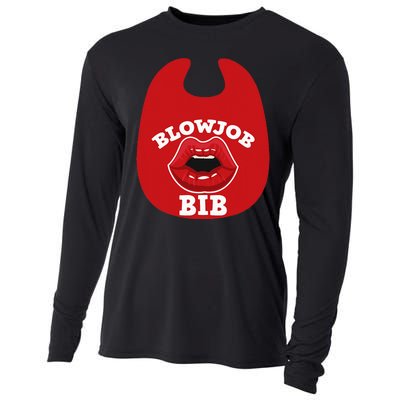 Blowjob Bib Funny Adult Dirty Humor Blowjob Bib Cooling Performance Long Sleeve Crew