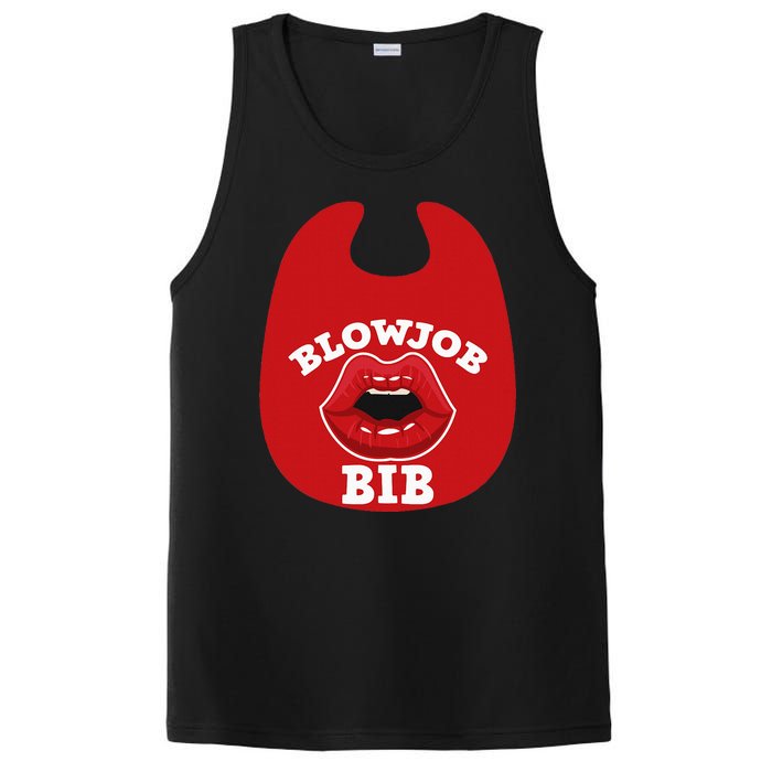 Blowjob Bib Funny Adult Dirty Humor Blowjob Bib PosiCharge Competitor Tank