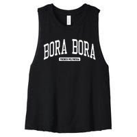 Bora Bora French Polynesia College Women's Racerback Cropped Tank