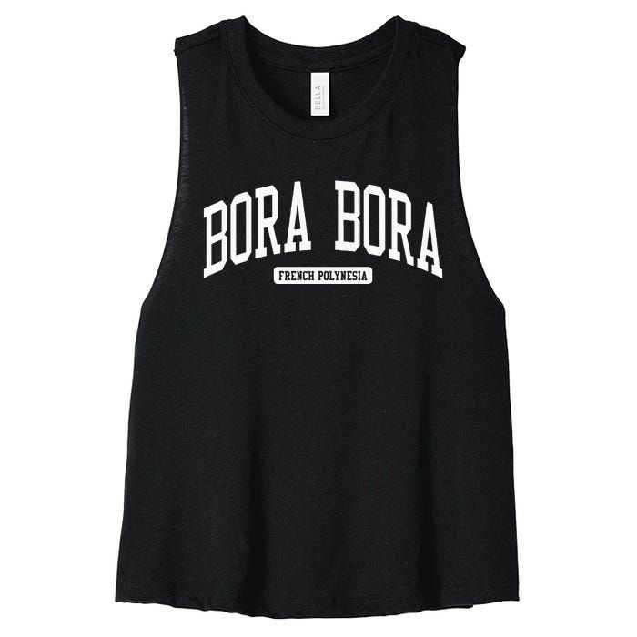 Bora Bora French Polynesia College Women's Racerback Cropped Tank