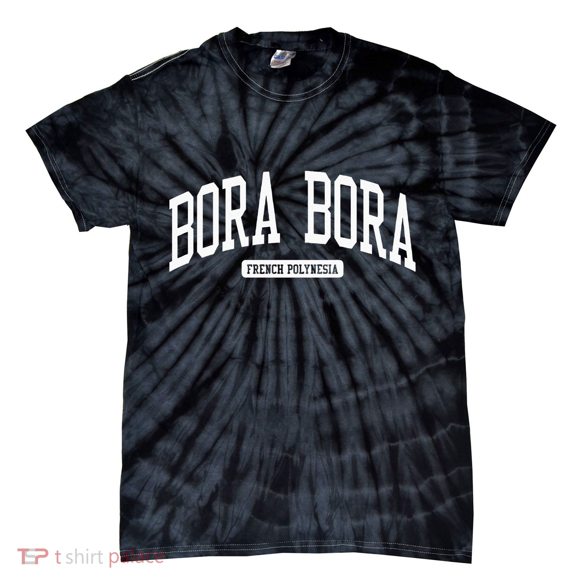 Bora Bora French Polynesia College Tie-Dye T-Shirt