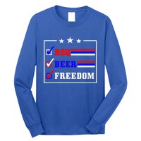 Bbq Beer Freedom Gift Long Sleeve Shirt